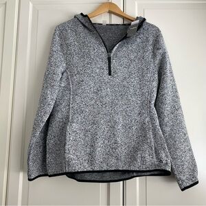 Hyba Grey Knitted Thick Hoodie